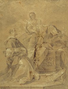 Maagd en Kind, Sint Catharina van Siena en Sint Dominicus door Corrado Giaquinto